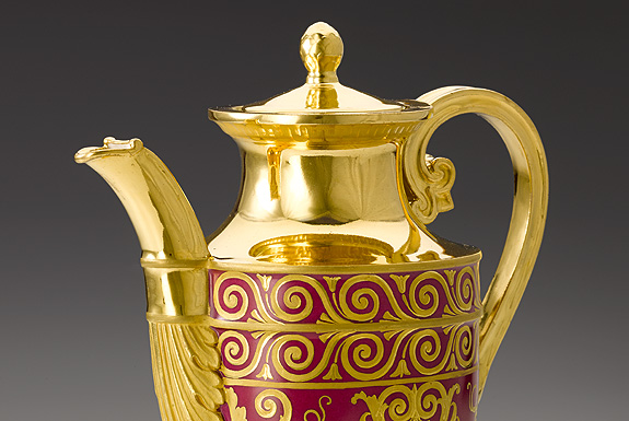 Picture: Coffee pot with gold decor, Friedrich Gärtner