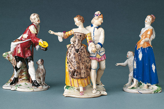 Picture: Ensemble of porcelain figures, F. A. Bustelli