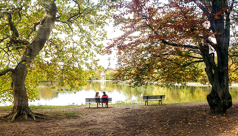 Bild: Badenburger See im Herbst