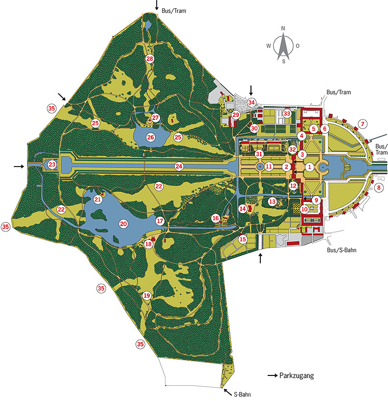 Link zum Gesamtplan der Schlossanlage Nymphenburg (PDF)