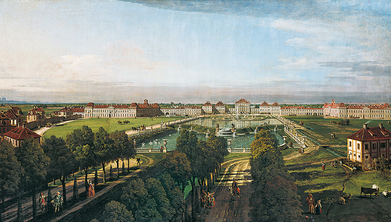 Picture: Nymphenburg Palace, painting by Bernardo Bellotto, 1761