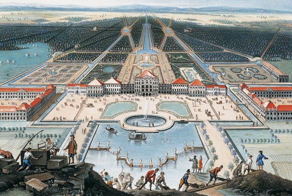 Picture: Nymphenburg Palace, gouache by M. de Geer, around 1730